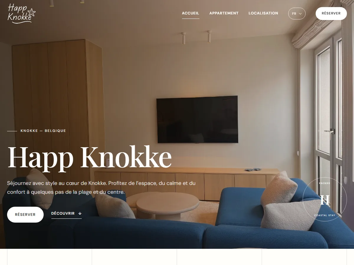 Franstalige homepage van Happ Knokke