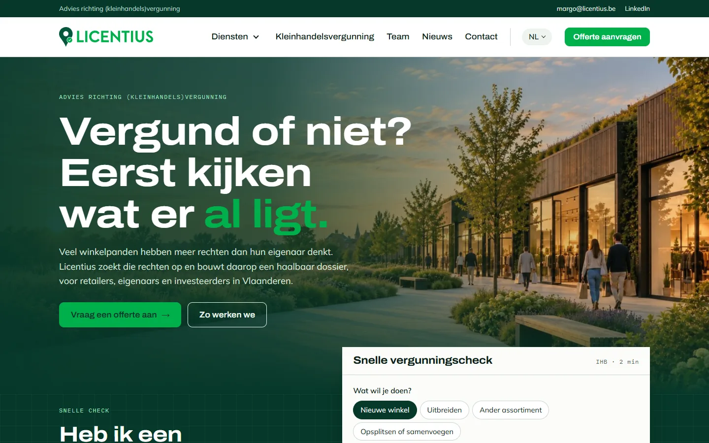 Homepage van licentius.be